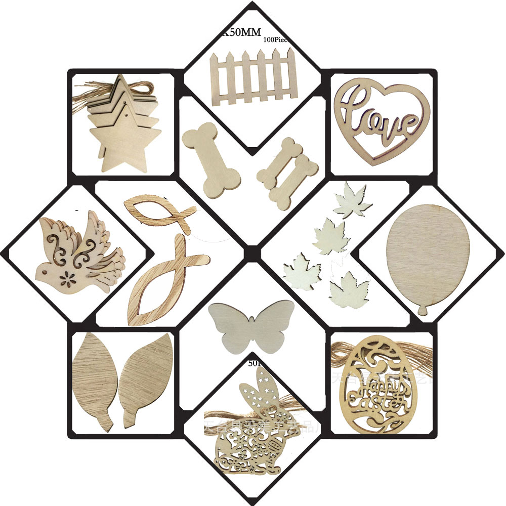Oud Wood Chip - Houten decoraties Onafgewerkte houten schijfjes voor