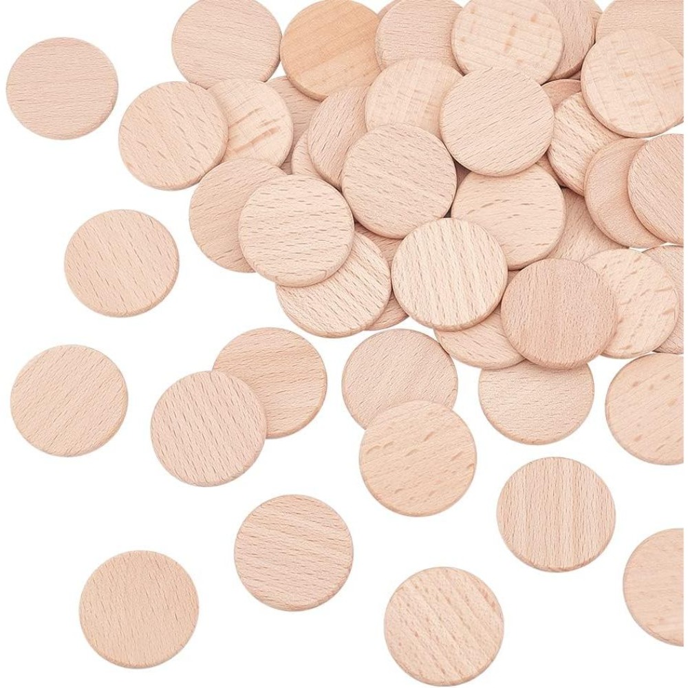 Oud Wood Chip - 50 stuks 30,5 mm blanco beukenhouten