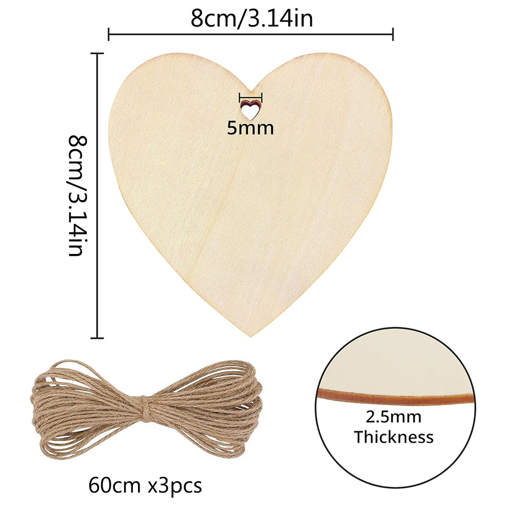 10/20/60 Stuks Hout Hart Plakj - Oud Wood Chip recensie en prijs