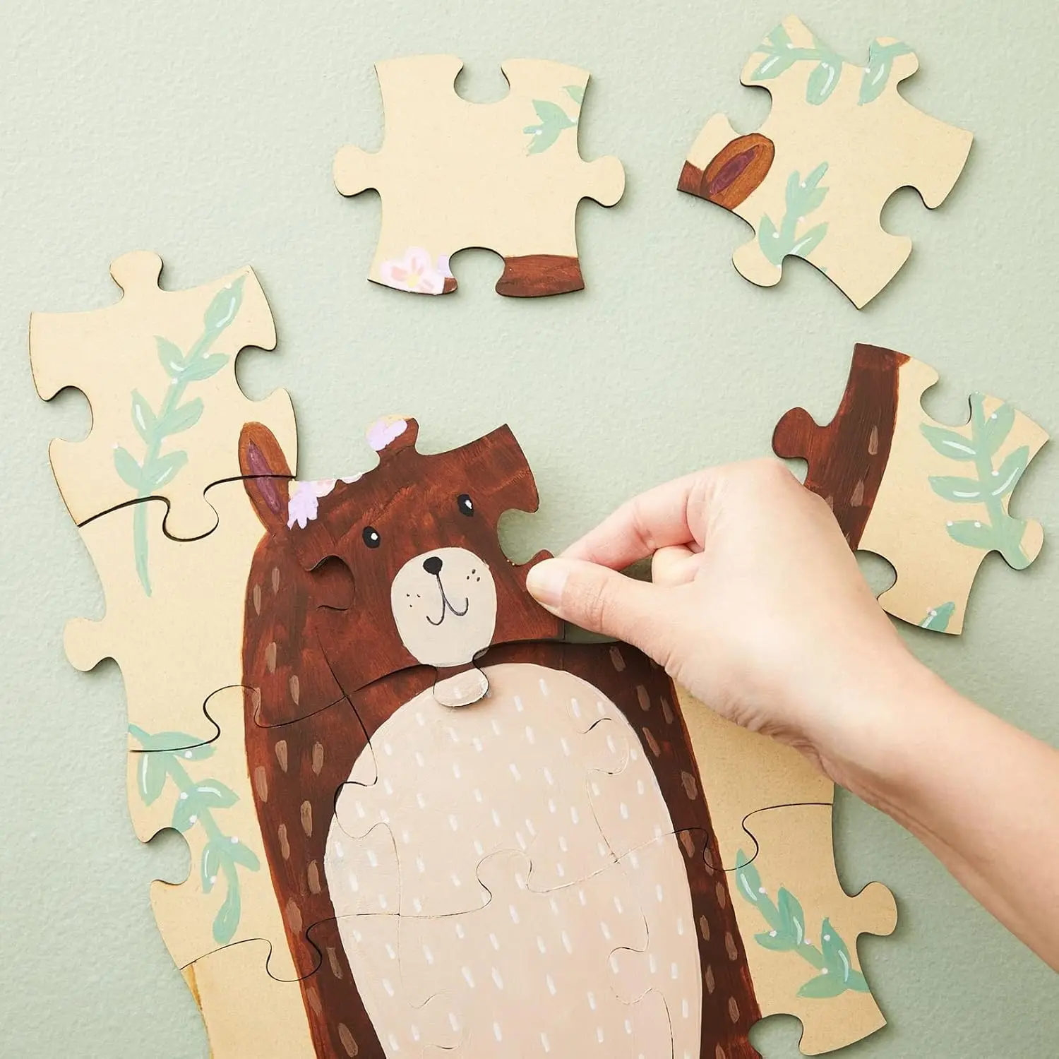 Natuurlijke bruine MDF puzzelc - Oud Wood Chip recensie en prijs